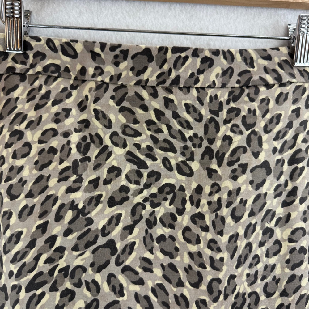 NWOT Ann Taylor Loft Animal Print Cotton Pencil Lined Skirt Sz 8 Boho Festival‎ - Picture 3 of 7